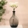 Vase for flowers bottle "Surmna" from transparent gray glass 29 x 16 x 16 cm