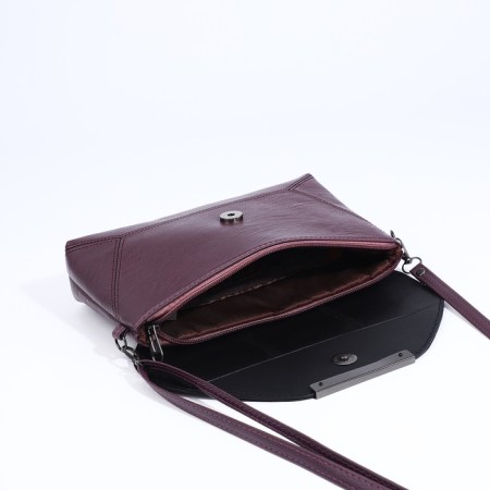 Magneta bag, long belt, purple color-7