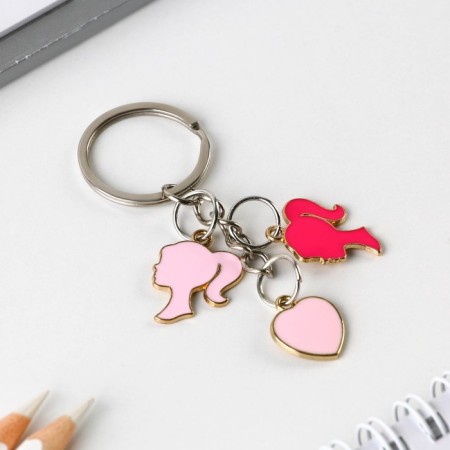 Key keychain "Only Pink", 2.5 x 9 cm-3