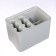 Umbrella stand, plastic, 6 round, 4 square departments, 18 × 18 × 26.5 cm, gray