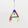 Toy for birds "Multi -colored triangle", with a bell, mix