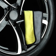 A car for washing cars, carTage, microfiber, 400 g/m², 20 × 30 cm, yellow-gray
