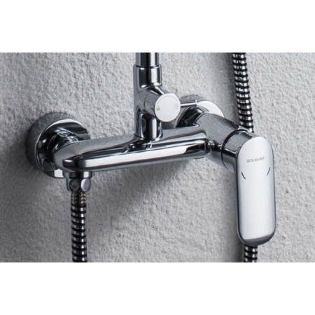 Shower column Bravat Opal R with a shower mixer (upper shower of a round shape)-3