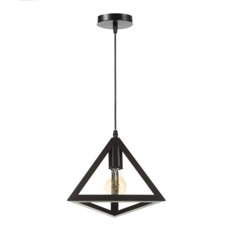 Lamp Bayerlux suspension "Triangle" 1x40W E27 black 16x16x116 cm