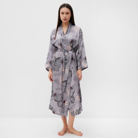 Халат домашний KAFTAN "Дракон", размер 44-46, серый-2