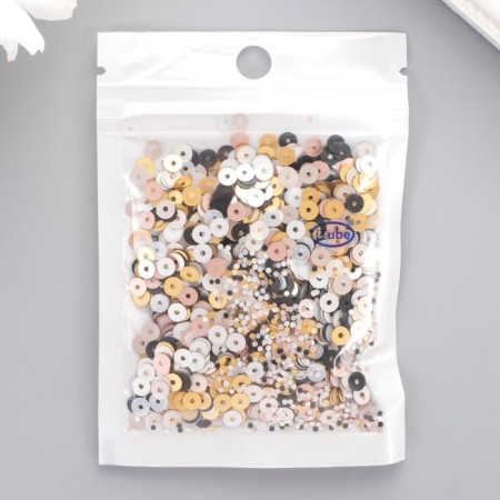 Sequins "flat. Matte. Coast" set 10 g D-4 mm-2