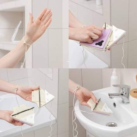 Magnetic brush for washing windows on both sides of the shares, triangular, with a stog, on glass 8-15 mm-2