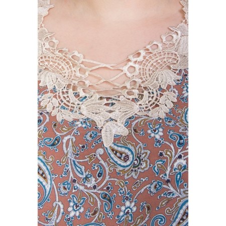 Female blouse, size 54, beige color-3