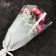 Packet of flowers, "transition", 30+9.5x45 cm, white