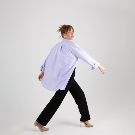 SL shirt, slanting bar, 42-44, lavender-6