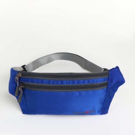 Lightning waist bag, 2 outer pockets, blue color-1