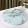 Glass stand for a cake rotating shares "Marbl", d = 32 cm, white color