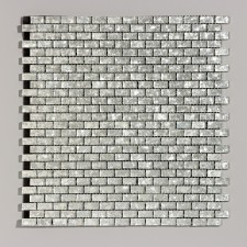 Self -adhesive panel 28*28cm mosaic brick, silver