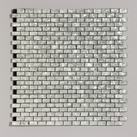 Self -adhesive panel 28*28cm mosaic brick, silver