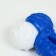 Two -layer toy (hard and soft plastic) "curved bone", 13 cm blue