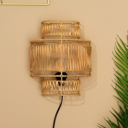 Lamp wall -mounted from the rattan "Crown" 1x120W, E27, 25x15x30 cm-1