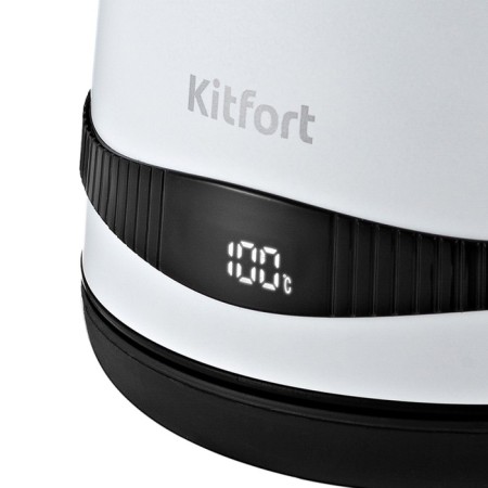 Electric kettle KitFort KT-6121-2, metal, 1.7 l, 2200 watts, adjustment t °, white-3