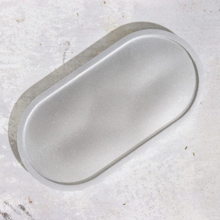 Gypsum is oval from gypsum, 17.5x9x1.5cm, silver-2