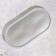 Gypsum is oval from gypsum, 17.5x9x1.5cm, silver