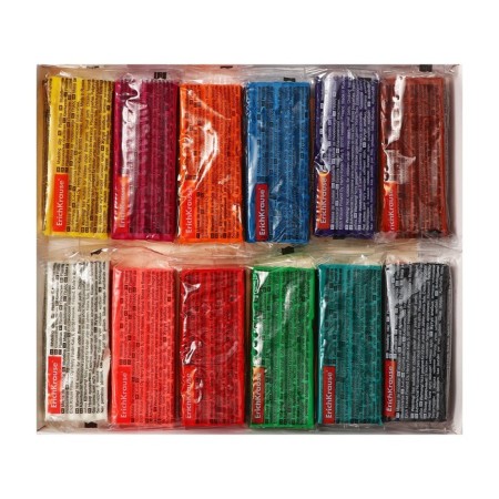 Plasticine 12 colors, 216 g, Erichkrause "Kids Space Animals", with a glass, in cardboard packaging-1