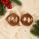 Set of balls plastic D-8 cm, 2 pcs "Gabriel" shine, brown