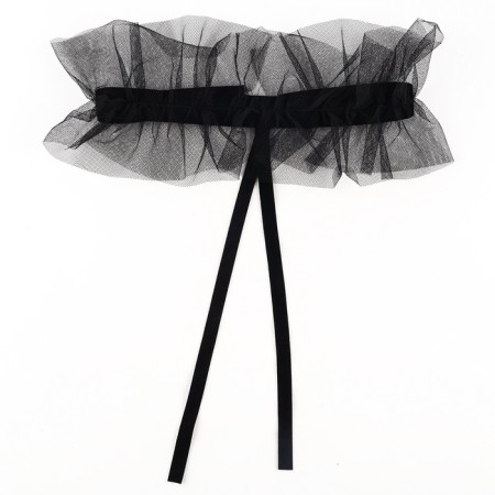 Carnival set "Elegant cat": rim, corset, chocker, gloves, stockings, rr 42-46, black color-4
