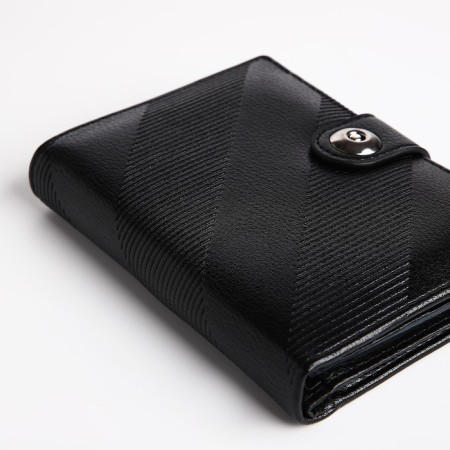 Male purse on Magnet, 3 in 1, for bills, auto documents and passports, black color-2