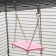 Swing for rodents "Pijon" on chains, 9 x 7 x 0.5 cm, plastic, pink