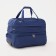 Road bag on wheels, a lightning department with an increase, an outer pocket, a long belt, the color is blue