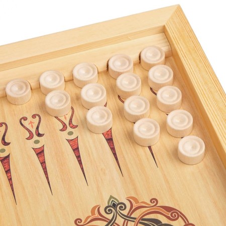 NARDS "TAARIT WOLL", wooden board 40 x 40 cm, with a field for playing checkers-3