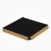 Metal tray, square eco -leather, 12 x 12 cm, brown color,