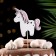 Topper "Unicorn", 11x10 cm, white