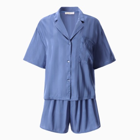 Female pajamas (shirt and shorts) KAFTAN "strip" size 40-42, blue-6