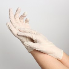 Benovy gloves medical latex non -puddered textured natural l 50 pairs