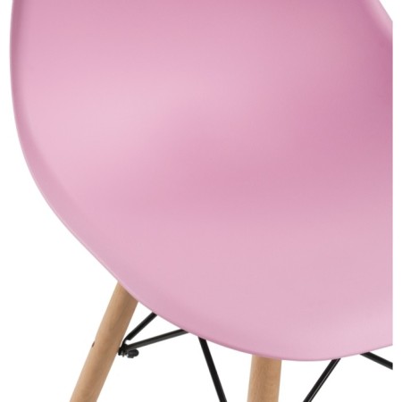 Plastic chair EAMES Massive Buk/Metal/Plastic, Natural/Pink 46x52x83 cm-8