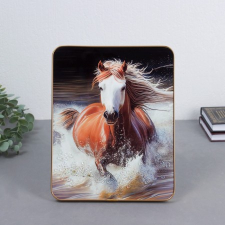 Acrylic painting desktop "Haflinger" 25x20 cm