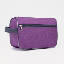 Lightning cosmetic bag, external pocket, lilac color