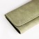 Women's wallet on the button, green color