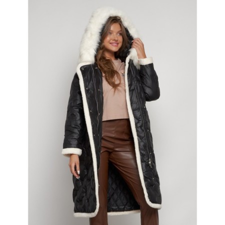 Coat insulated winter female, size 46, black color-26