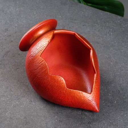 Figure Kashpo "Amphora" Bordeaux/copper, 21x14x12 cm-4