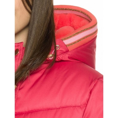 Coat for girls, height 122 cm, raspberry color-7
