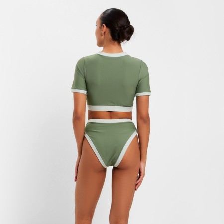 Separate Minaku swimsuit with top, color green, size 48-2