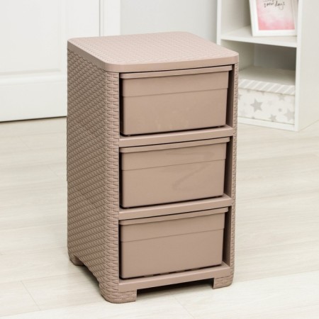 Loskod 3-section "Wholewood", 37.5 × 36 × 63 cm, cocoa color-3