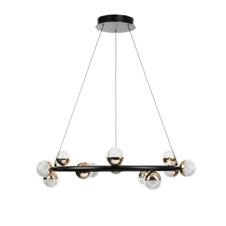 Lamp with PDD "Ricardo" 12xLD 40W black and gold 75x75x16-116 cm-5