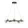 Lamp with PDD "Ricardo" 12xLD 40W black and gold 75x75x16-116 cm