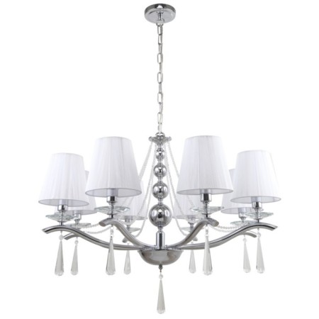 Suspended chandelier Nifty 8xe14 40w, size 82x82x73-104 cm, color chromium