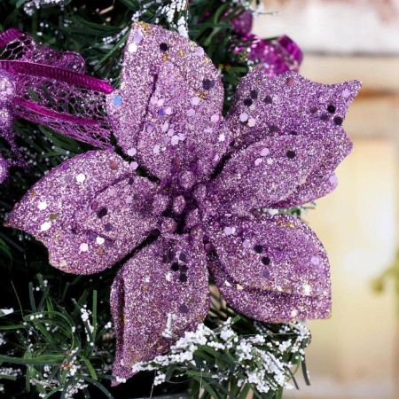 Christmas tree decor "Winter Forest" 40 cm, lilac-2