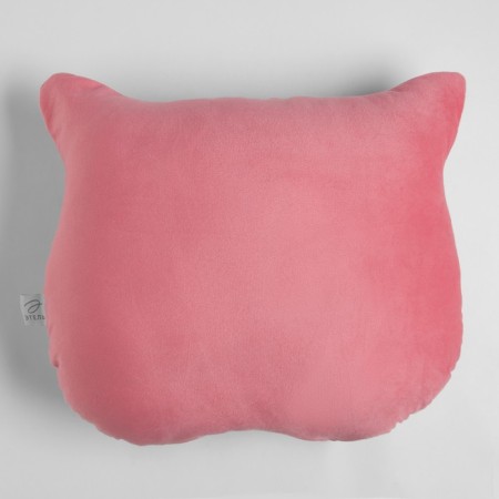 Pillow "Ethel" Cat pink 48x38cm, velor, 100% p/e-2