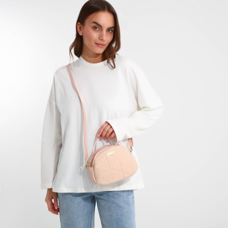 Bag Cross-Bodi with a zipper, pink color-6
