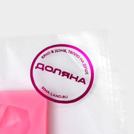 Mold Dolyana "Leaf. Tropics", silicone, 6.5 × 6.5 cm, pink color-5